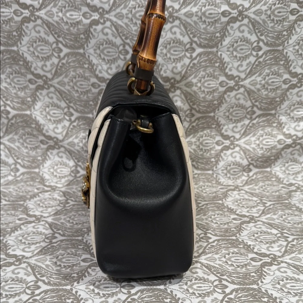 RARE GUCCI QUEEN MARGARET BAMBOO TOP HANDLE BAG - Picture 15 of 16